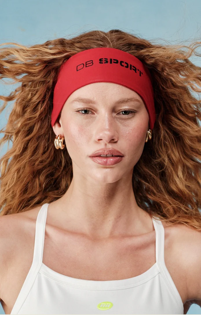 Athletic Headband - Cherry Red - Image 2