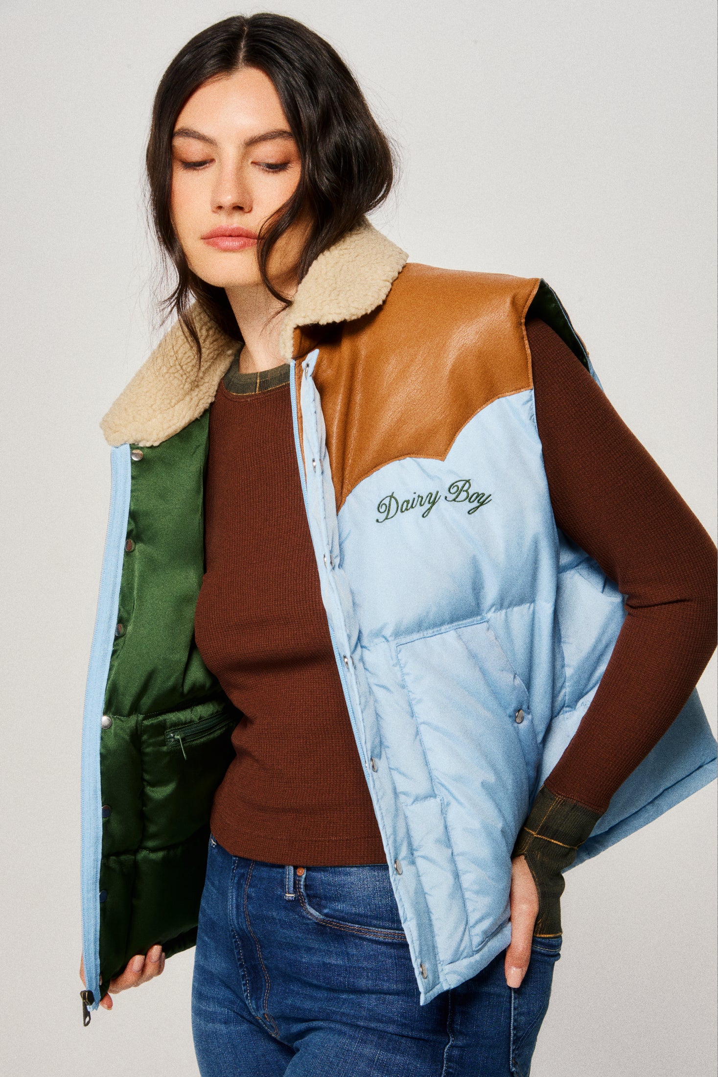 Mountain Puffer Vest - Sky Blue - Image 4