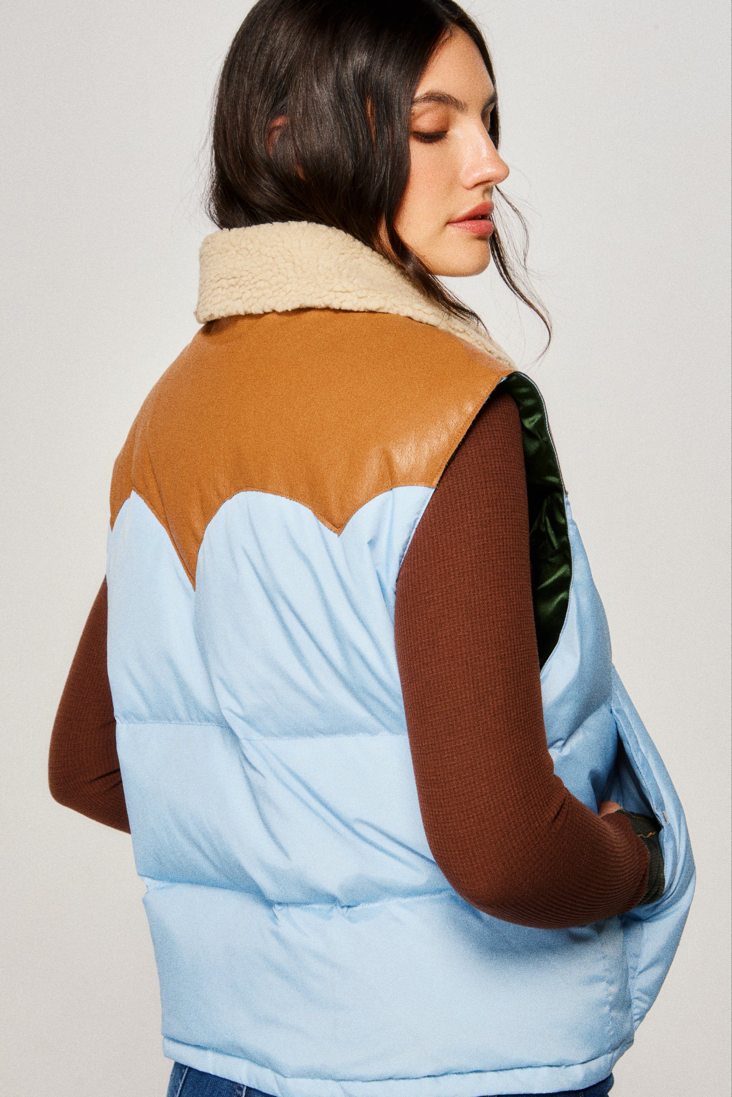 Mountain Puffer Vest - Sky Blue - Image 5