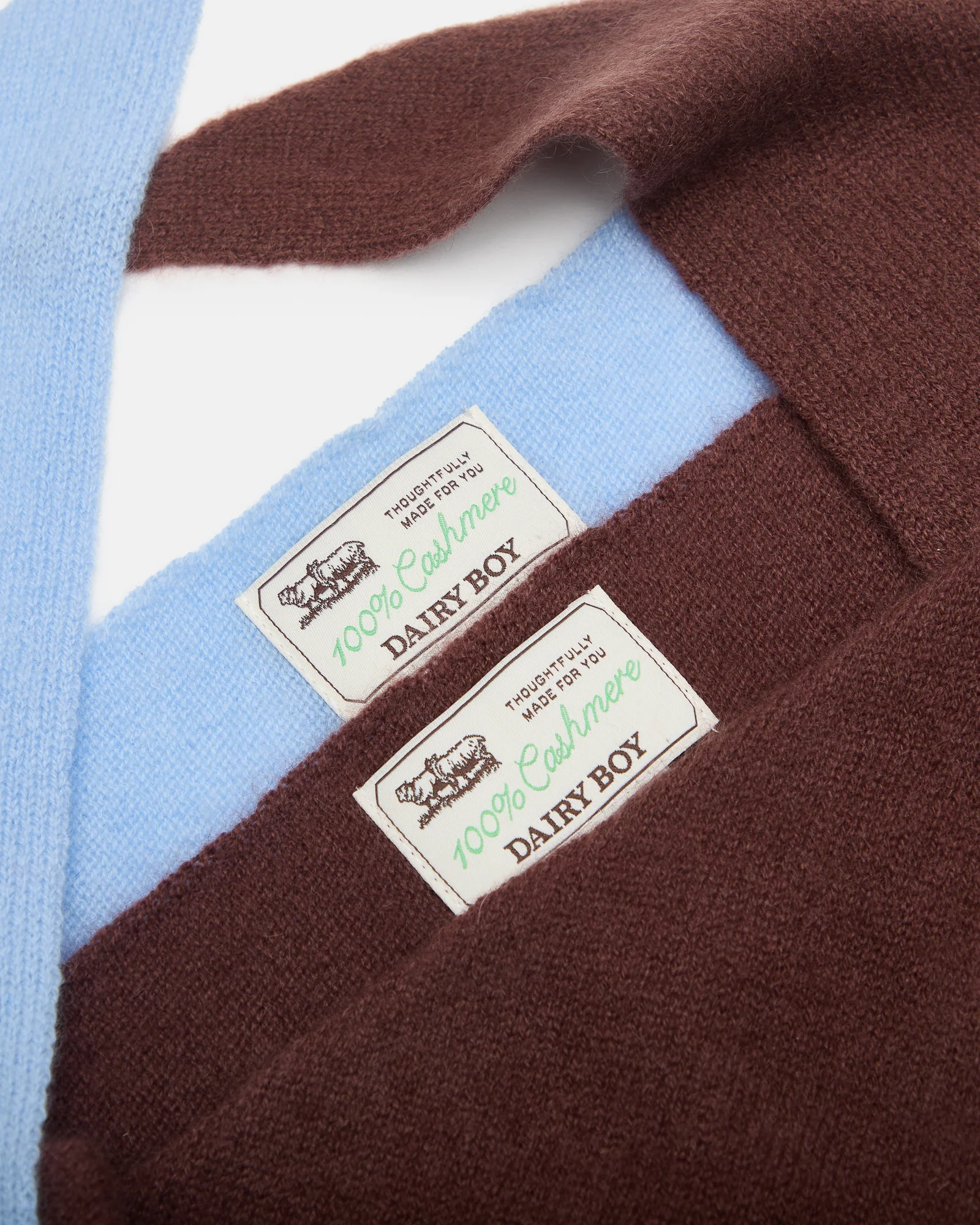 Cashmere Triangle scarf - Coffee - Image 5