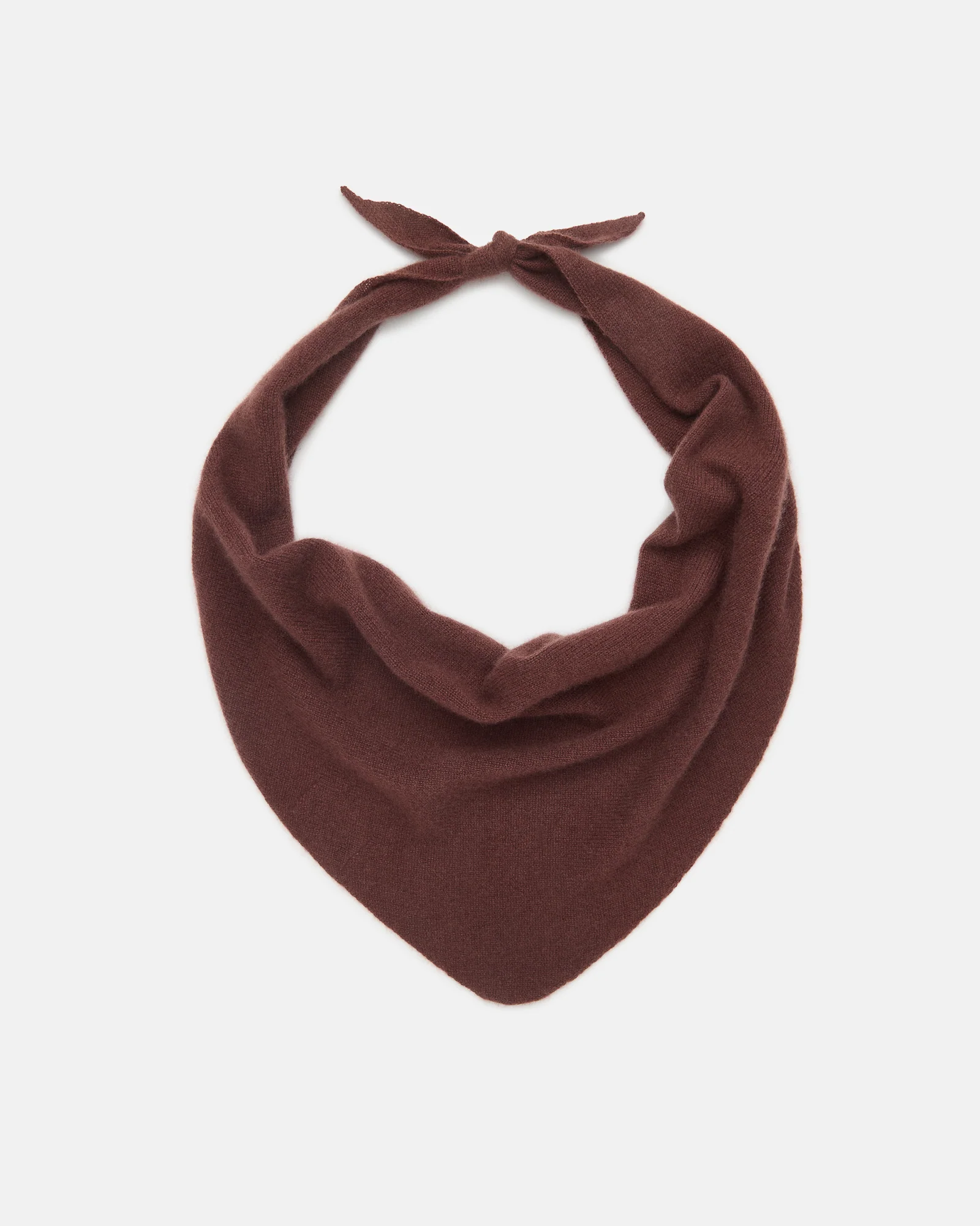 Cashmere Triangle scarf - Coffee - Image 6