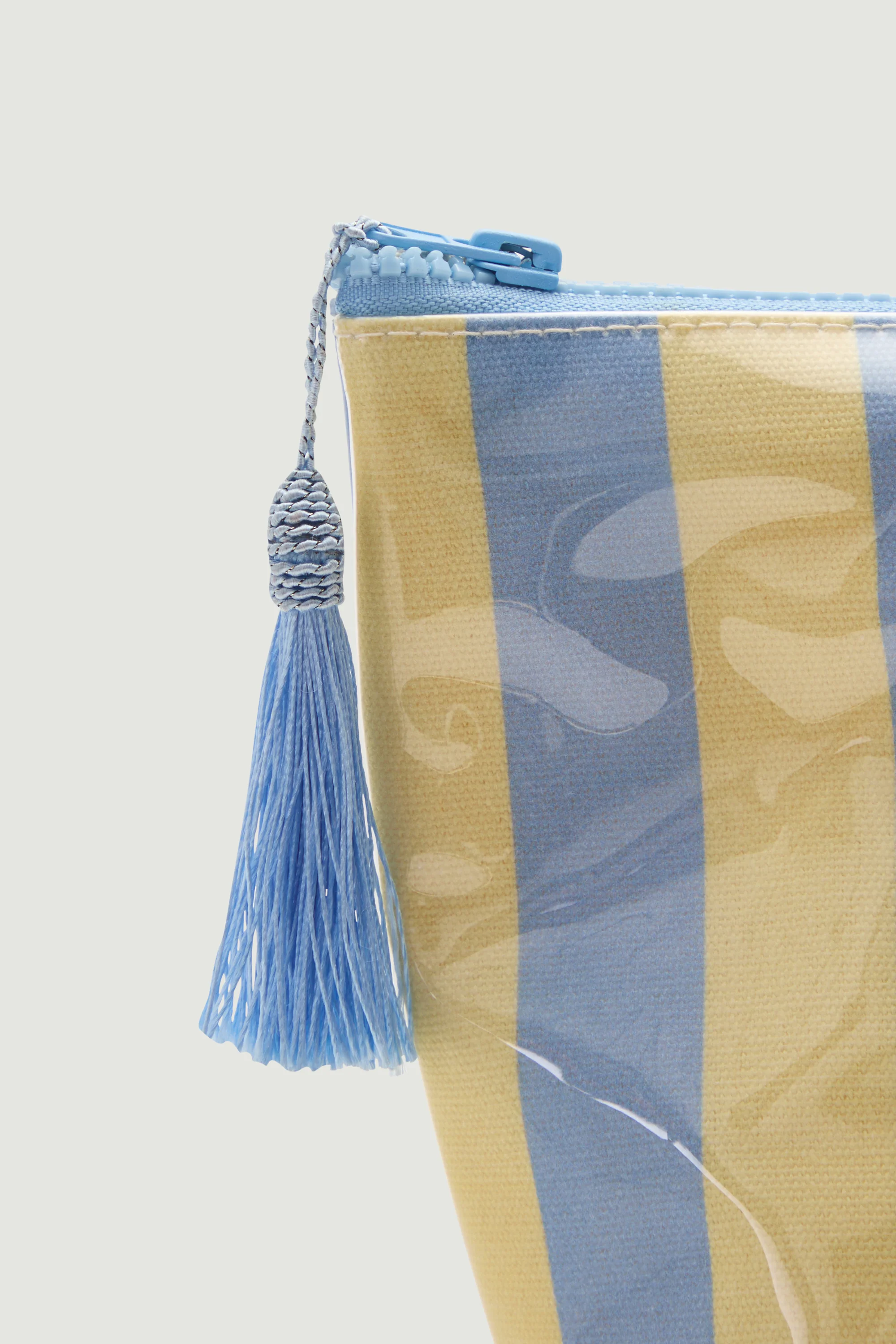 Cashmere Makeup Bag - Bluebird Stripe - Image 4