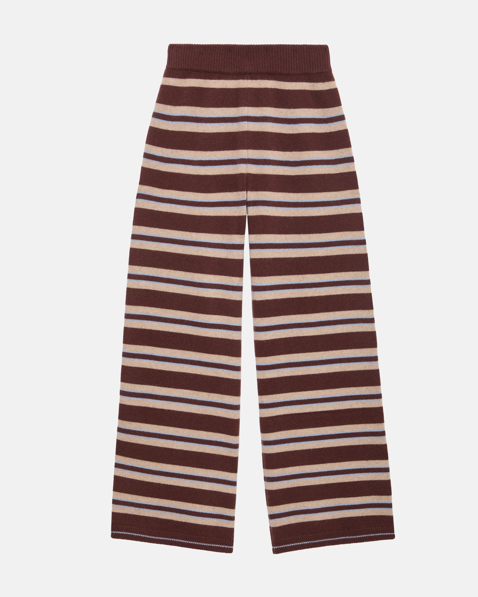 The Cashmere Pant - Coffee Stripe - Image 5