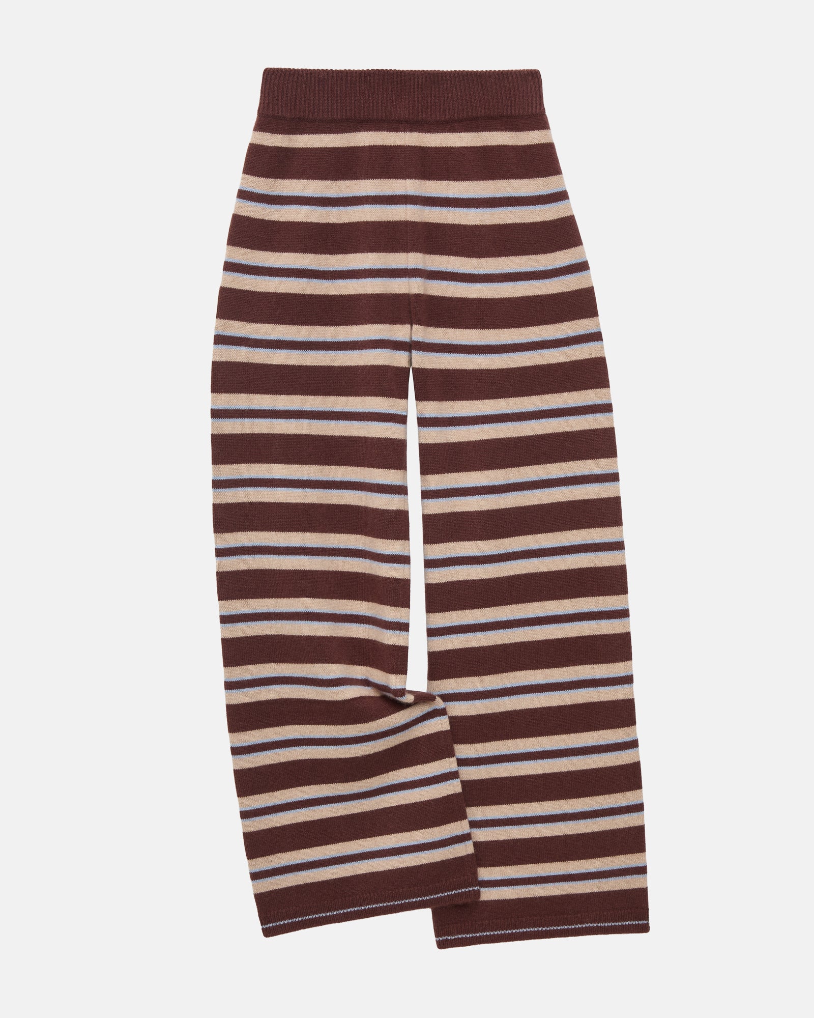 The Cashmere Pant - Coffee Stripe - Image 6