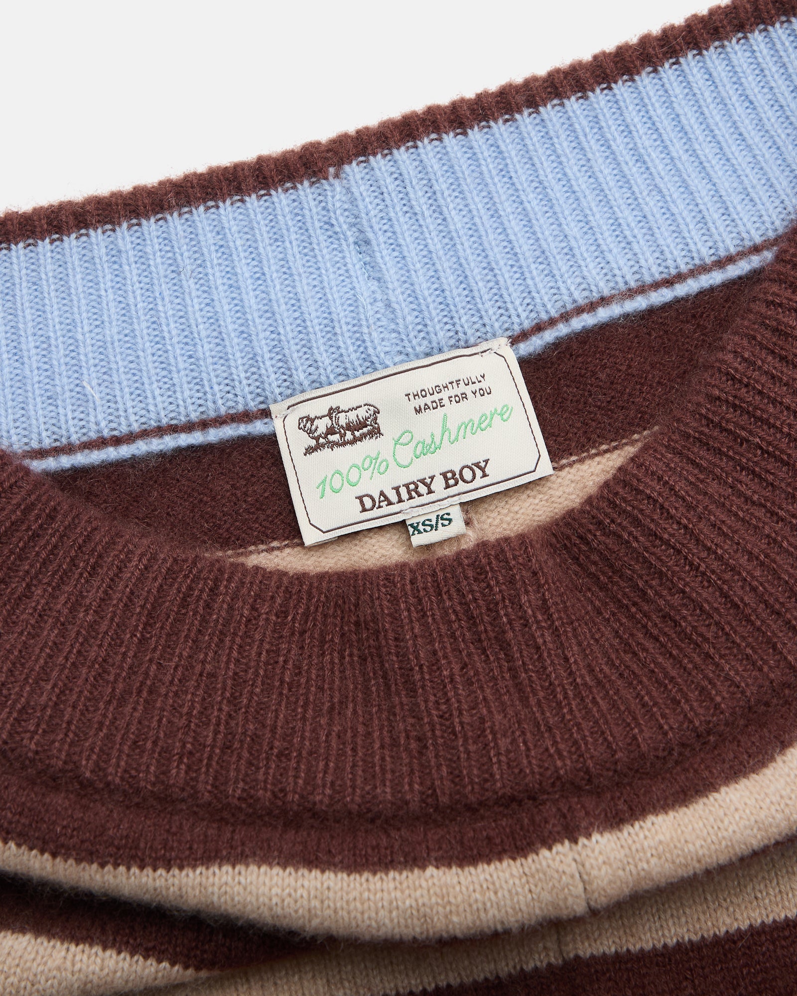 The Cashmere Pant - Coffee Stripe - Image 9