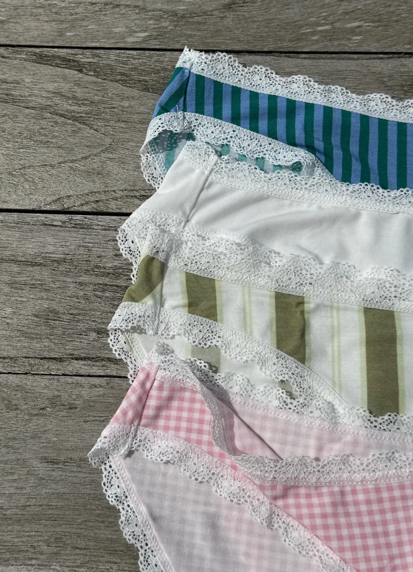 Cheeky Undie Pack - Green Pinstripe Multi - Image 7