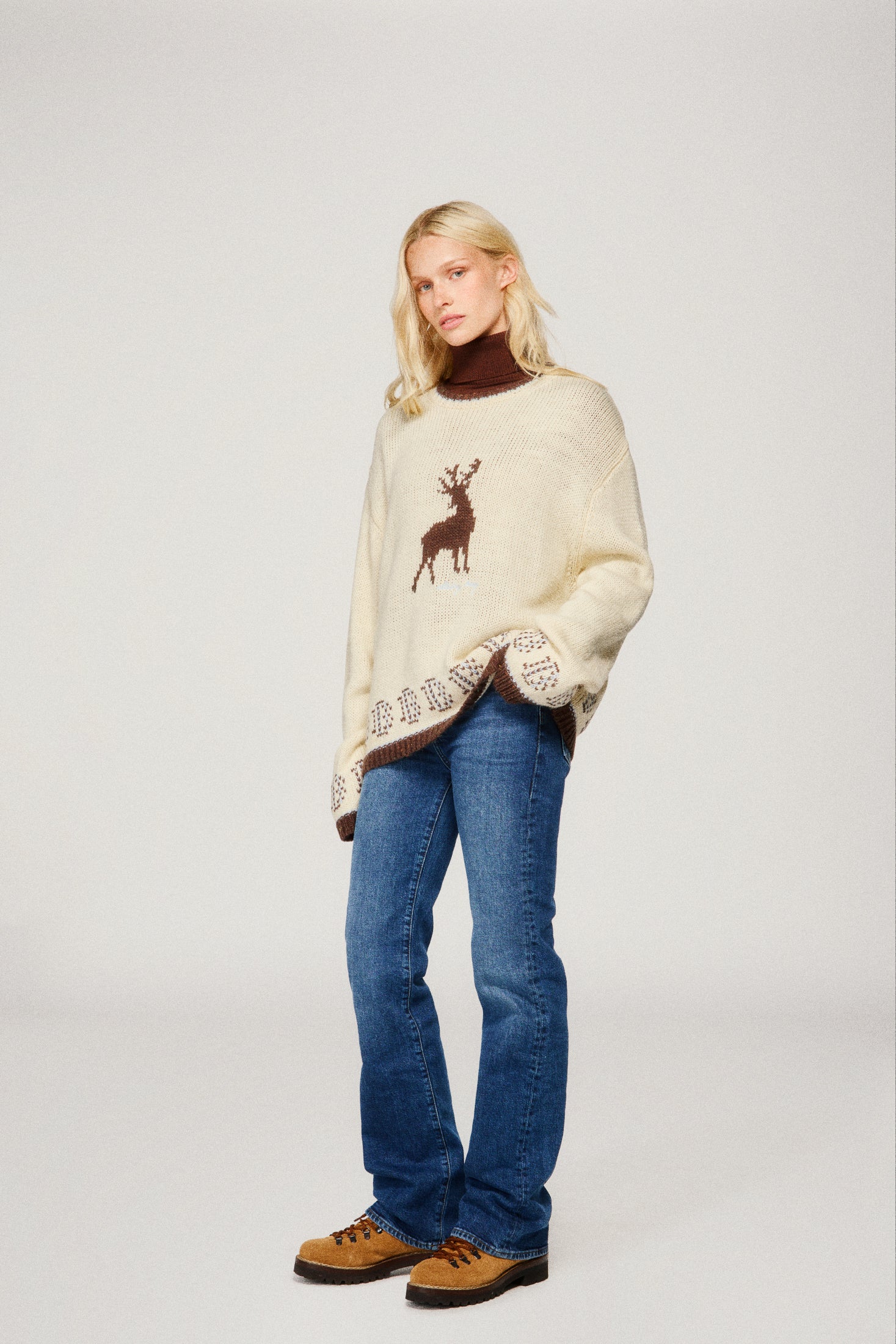 Deer Sweater - Soft Cream - Image 4