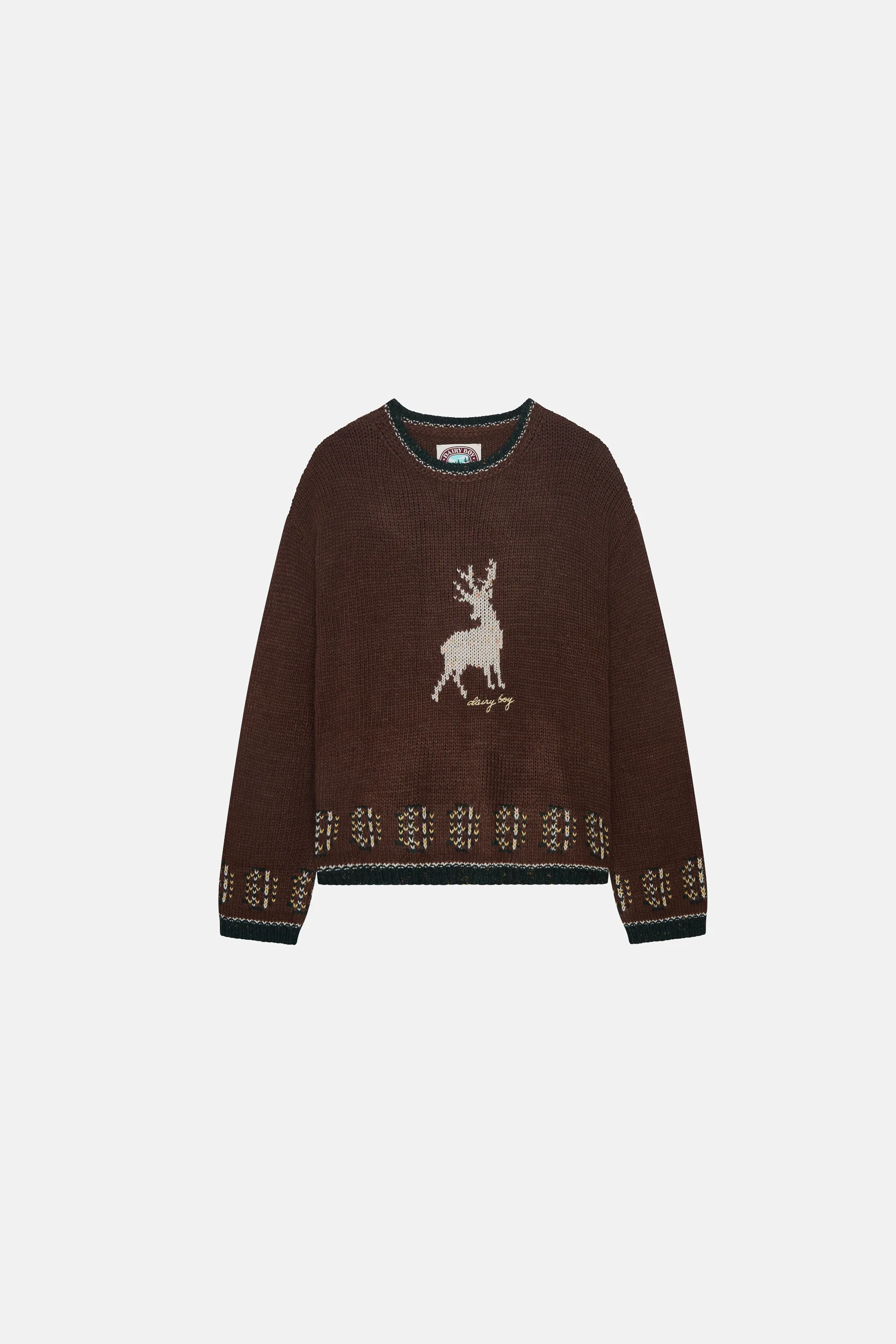 Deer Sweater - Worn Brown - Image 4