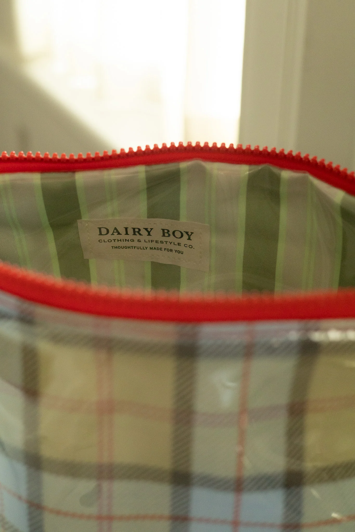 Farm Friends Makeup Bag - Scottish Plaid - Image 3