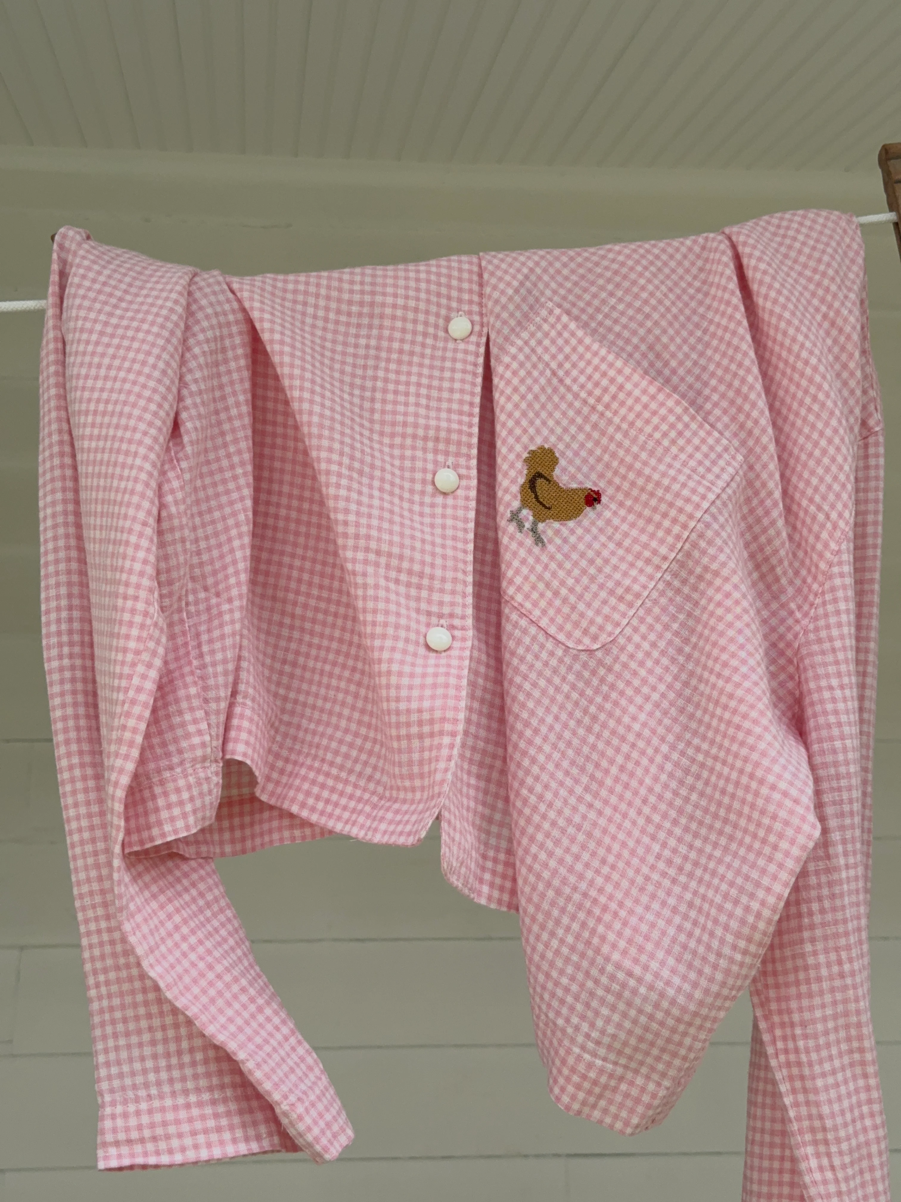 Farm Friends Sleep Set - Rooster in Pink Gingham - Image 8