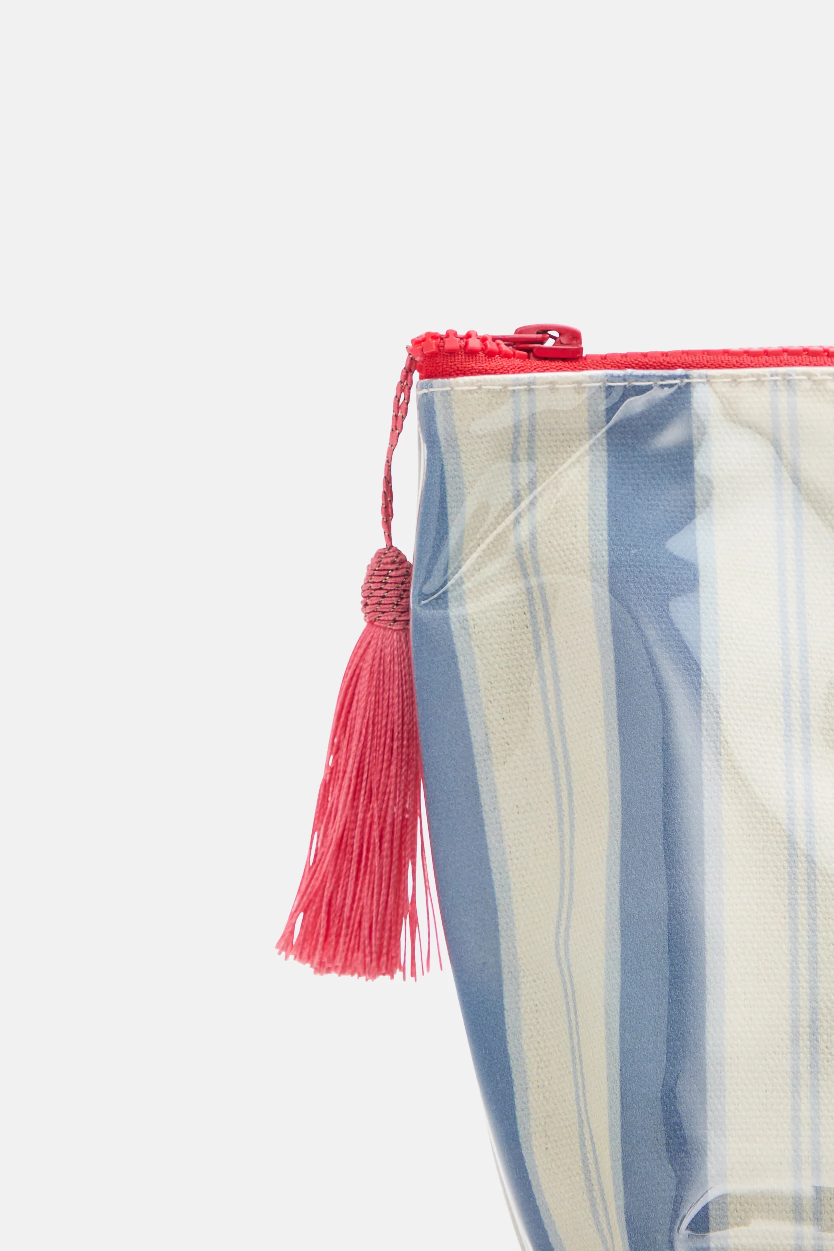 Garden Bed Makeup Bag - Blue Pinstripe - Image 3
