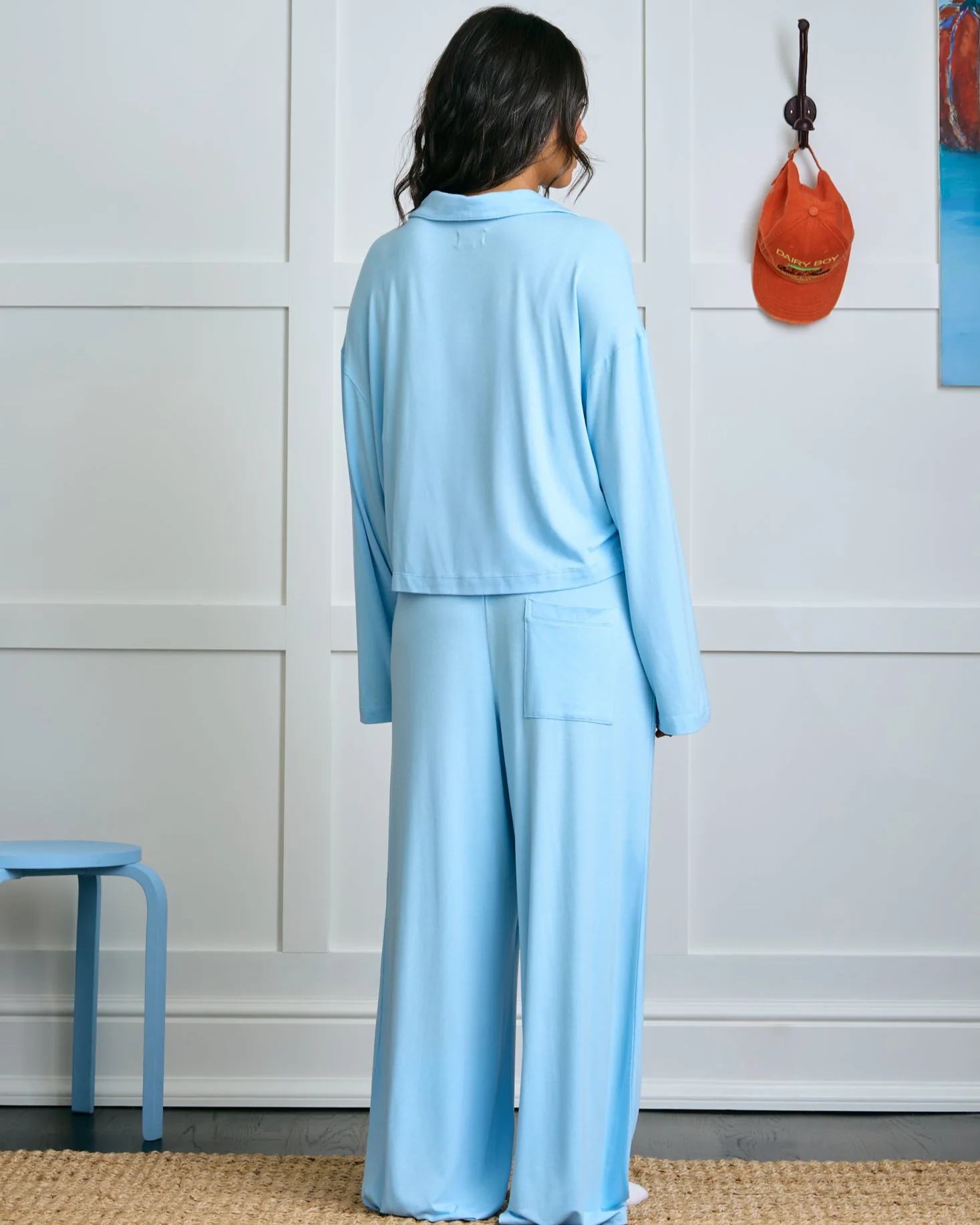 Garden Bed Sleep Set - Pumpkin in Cool Blue - Image 4