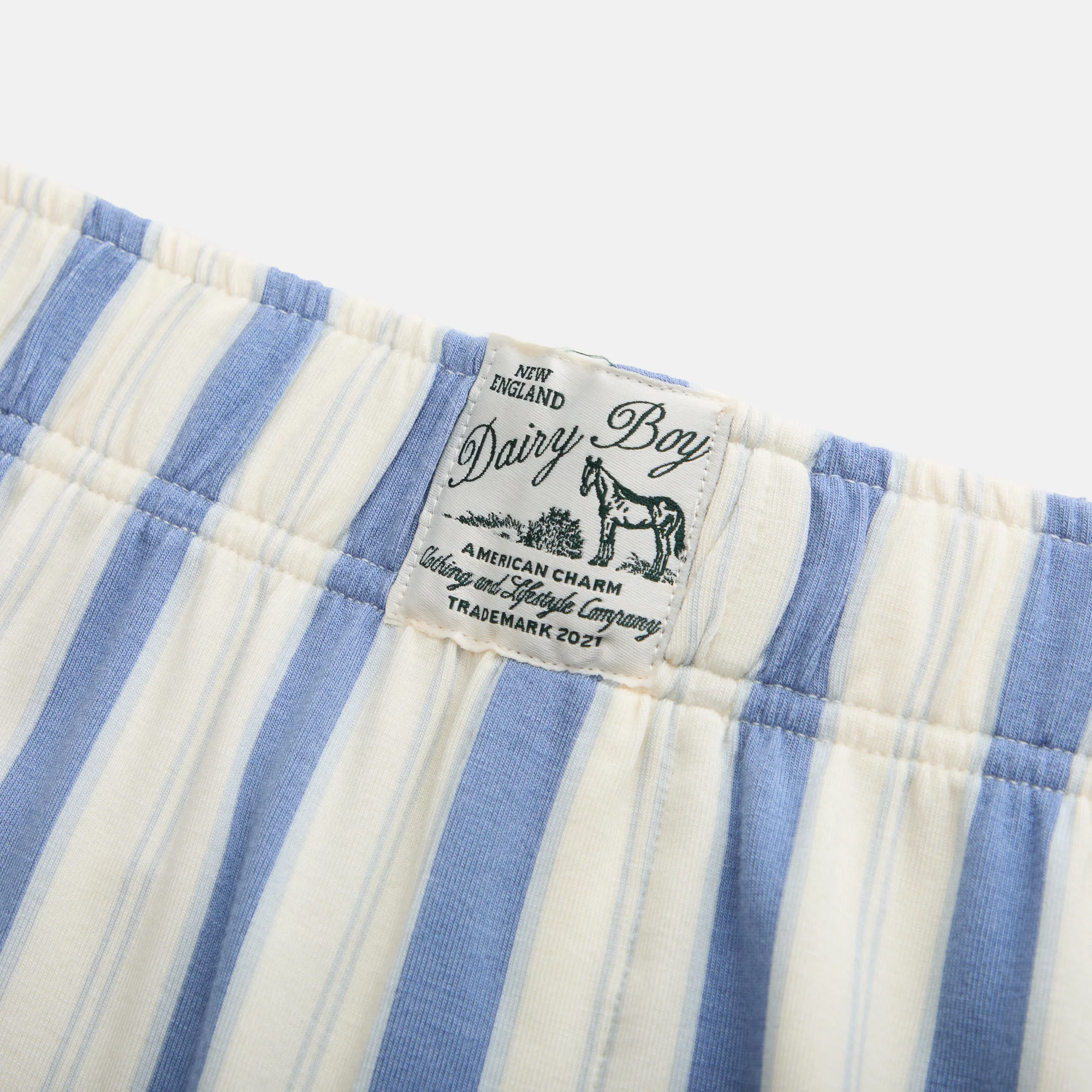 Garden Bed Sleep Set - Tomato in Blue Pinstripe - Image 7
