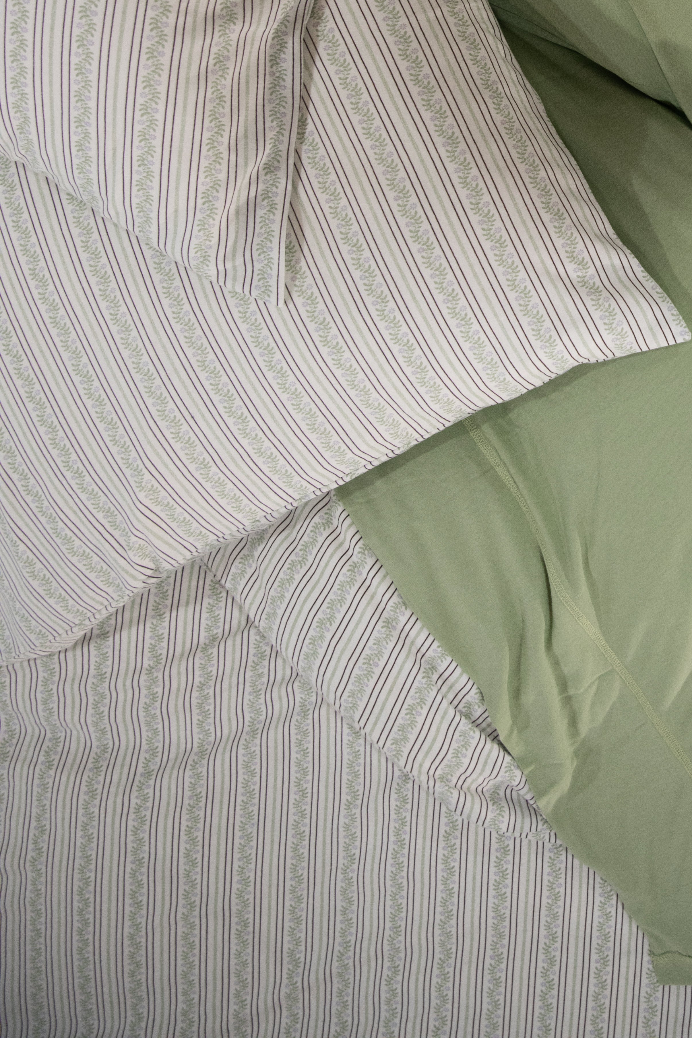 Jersey Sham Set - Greenhouse Stripe - Image 3
