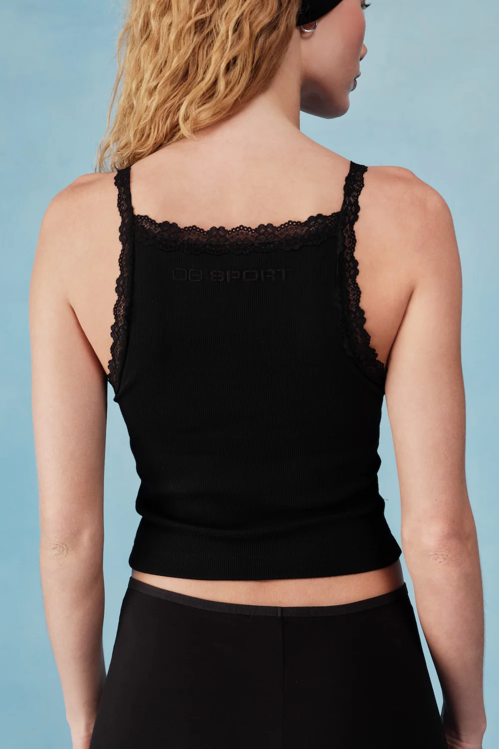 Mia Lace Tank - True Black - Image 3