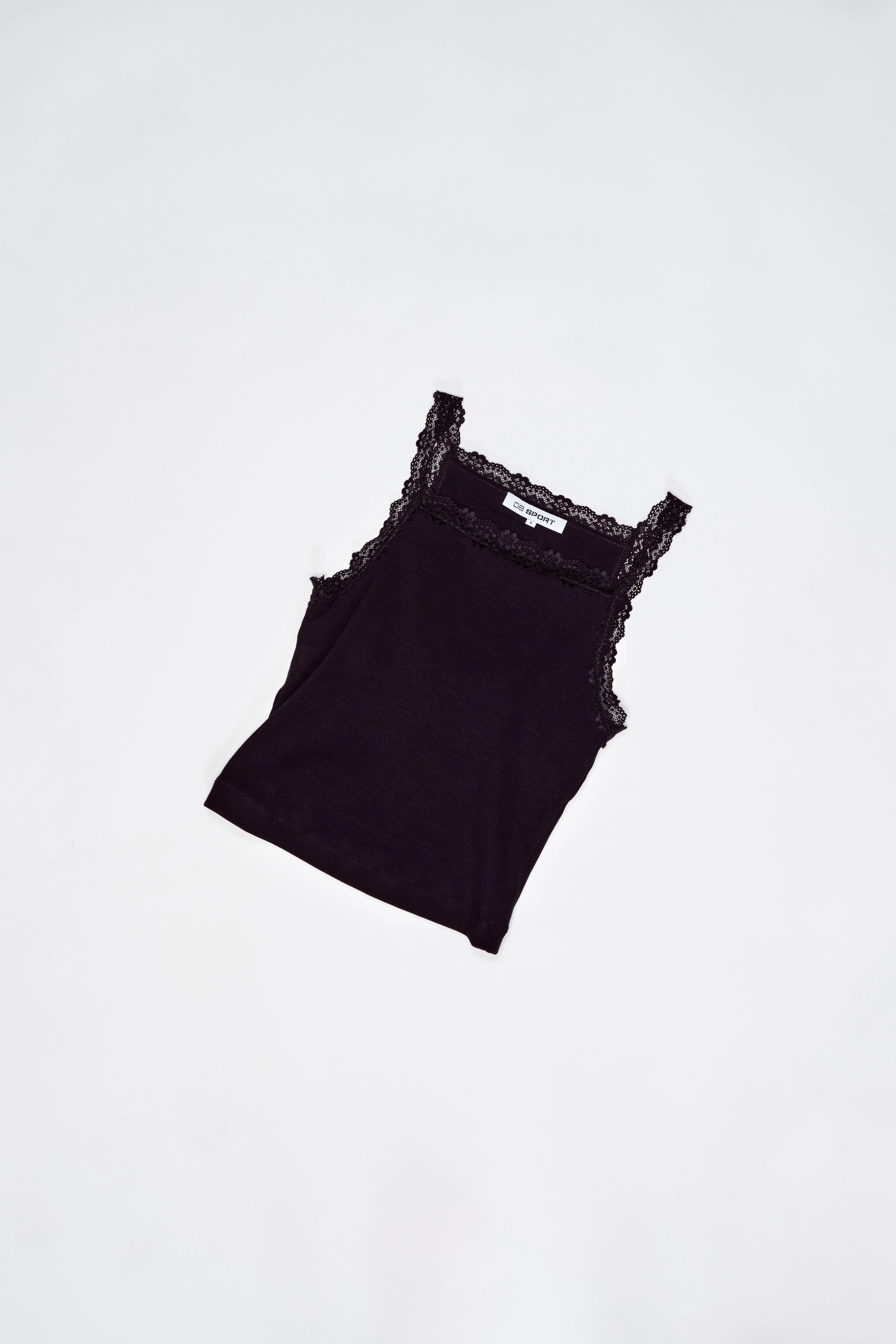 Mia Lace Tank - True Black - Image 5