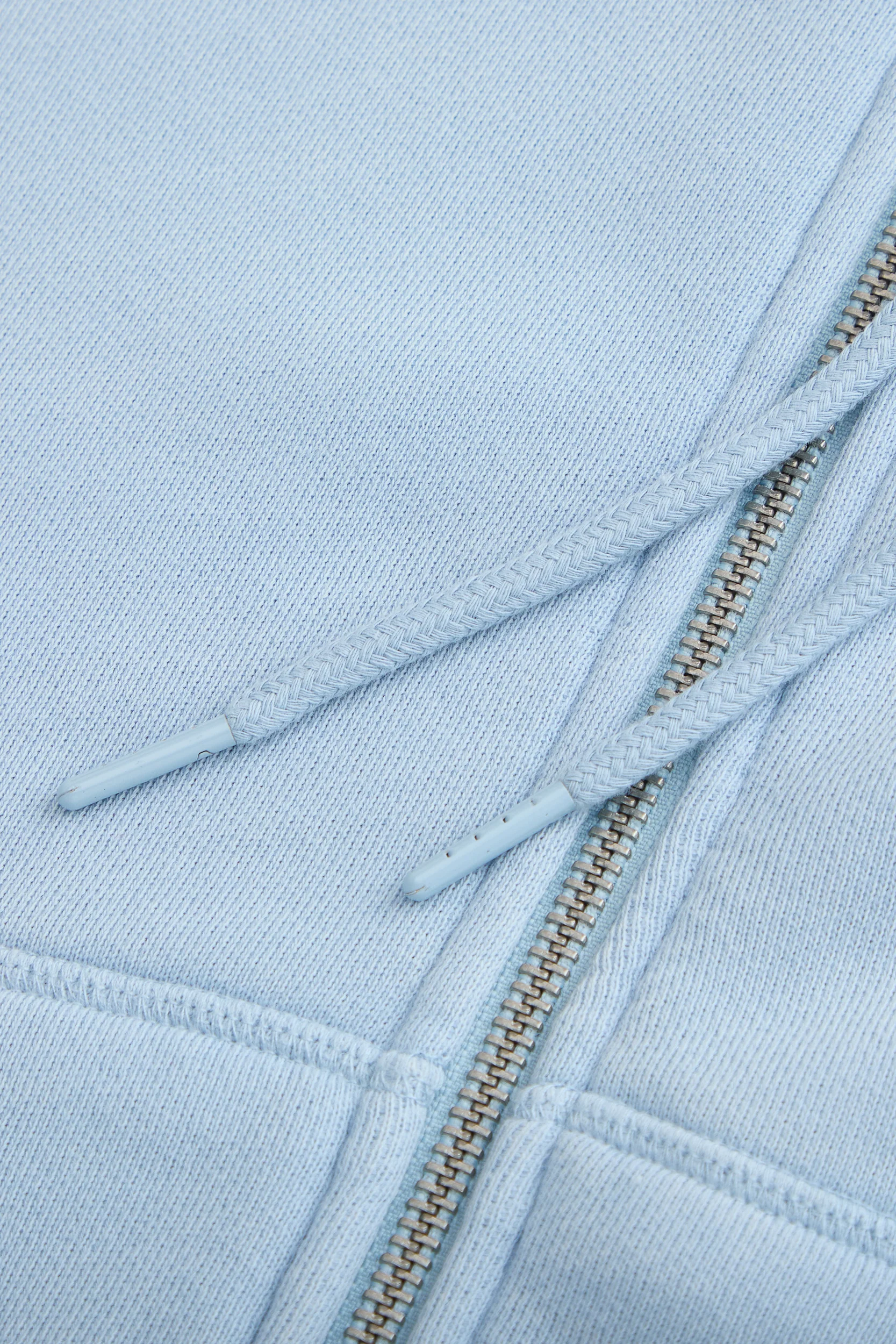 Milk Bottle Cropped Zip Up - Icy Blue - Image 10