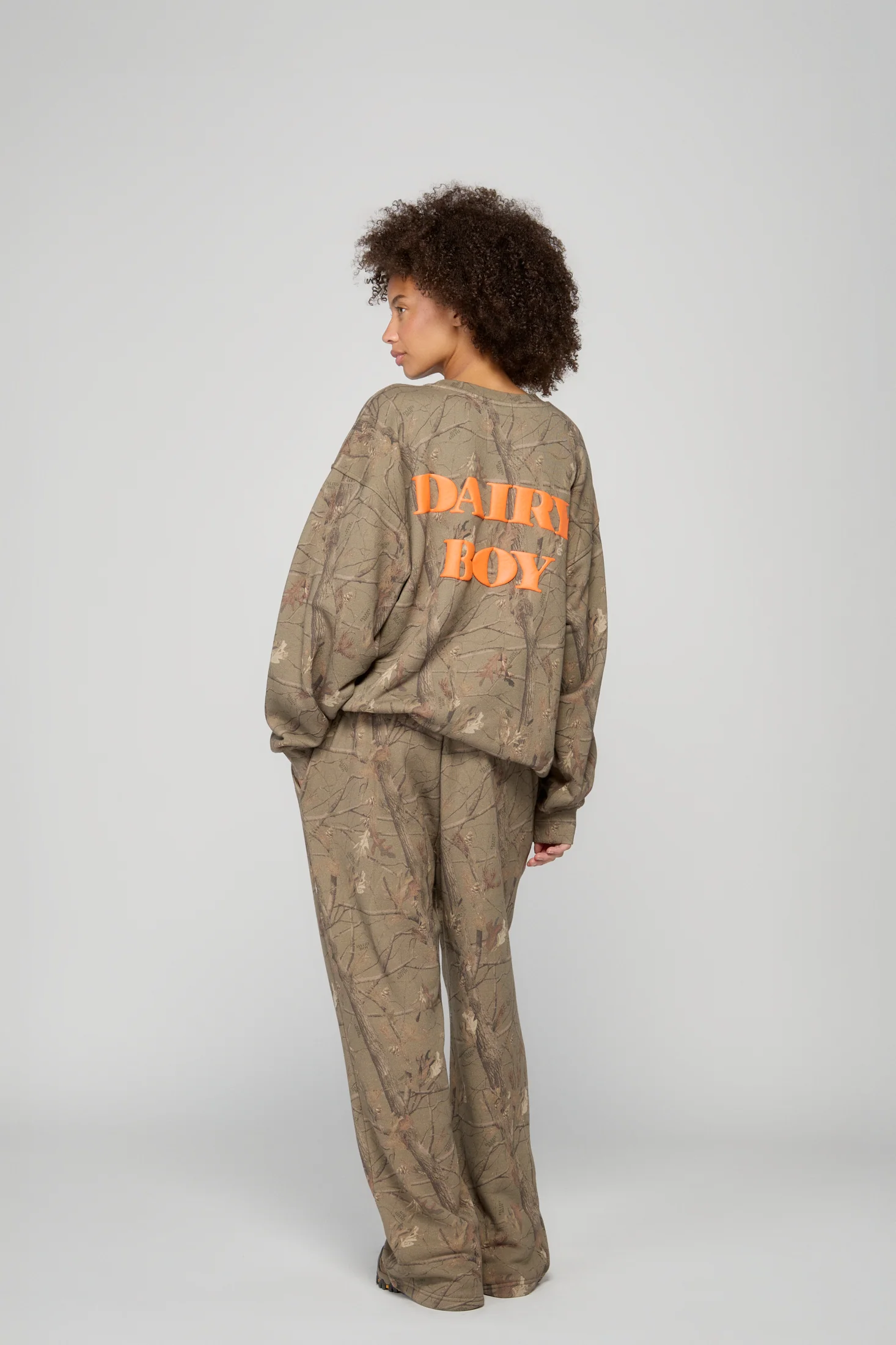 Oversized Crewneck - Evergreen Camo/Orange - Image 3