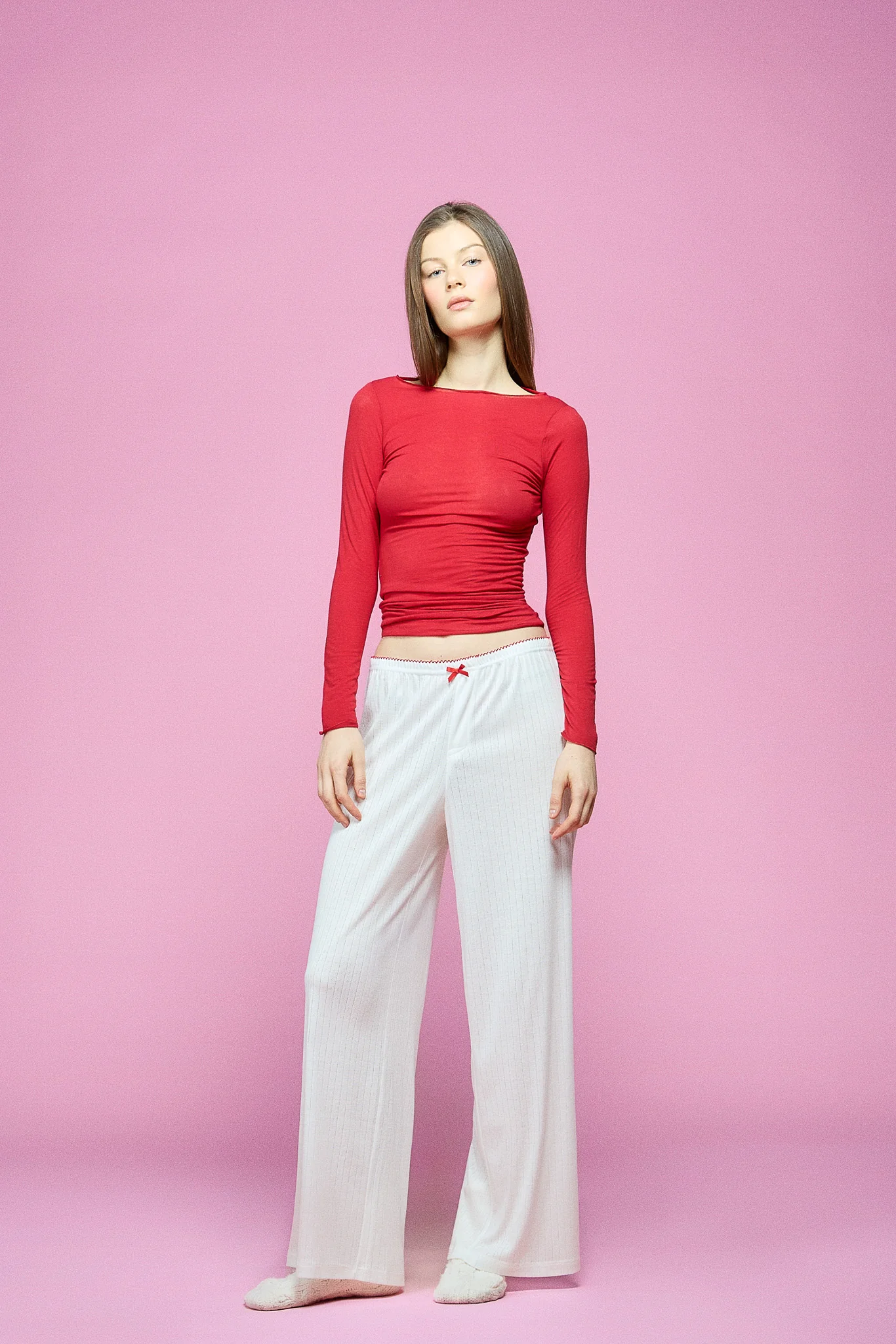 Pointelle Sleep Pant - Cupid - Image 6