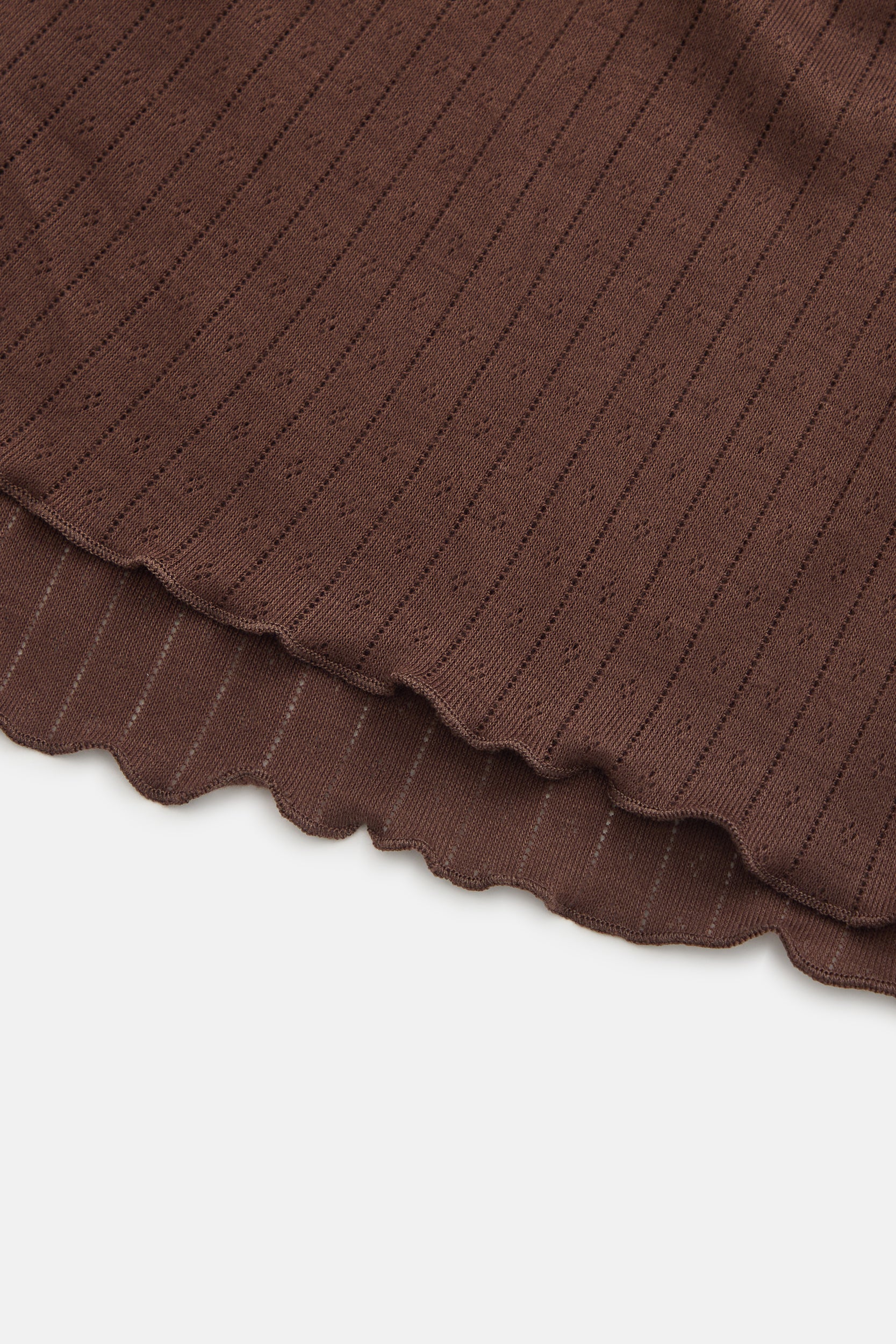 Pointelle Sleep Short - Chocolate - Image 6