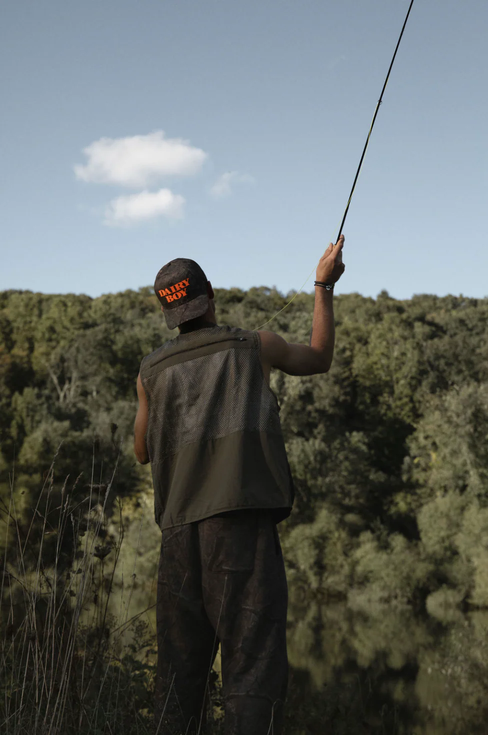 River Camo Trucker Hat - Orange - Image 7
