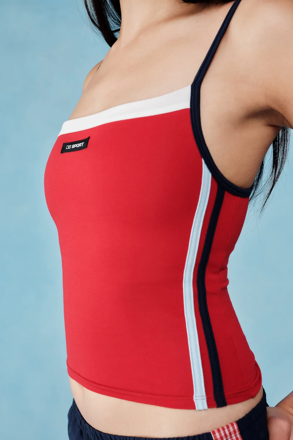 Square Neck Tank - Cherry Red - Image 4
