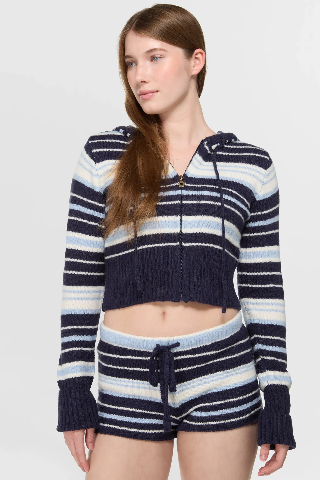 Surfside Striped Knit Shorts - Ocean Blue - Image 4