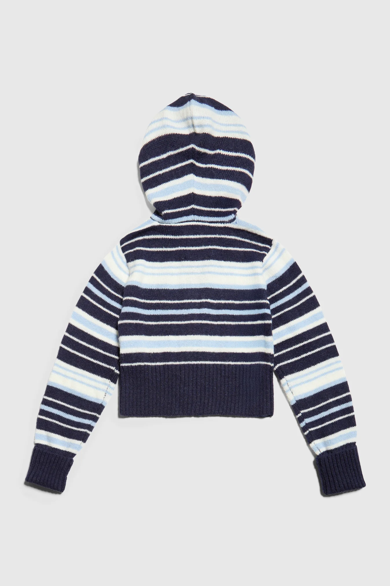 Surfside Striped Knit Zip Up - Ocean Blue - Image 3