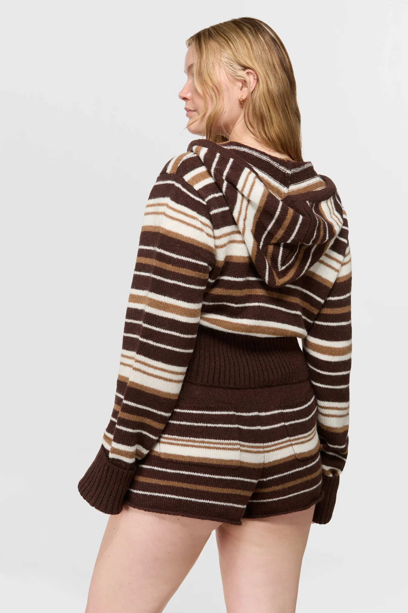 Surfside Striped Knit Zip Up - Sand Dune - Image 6