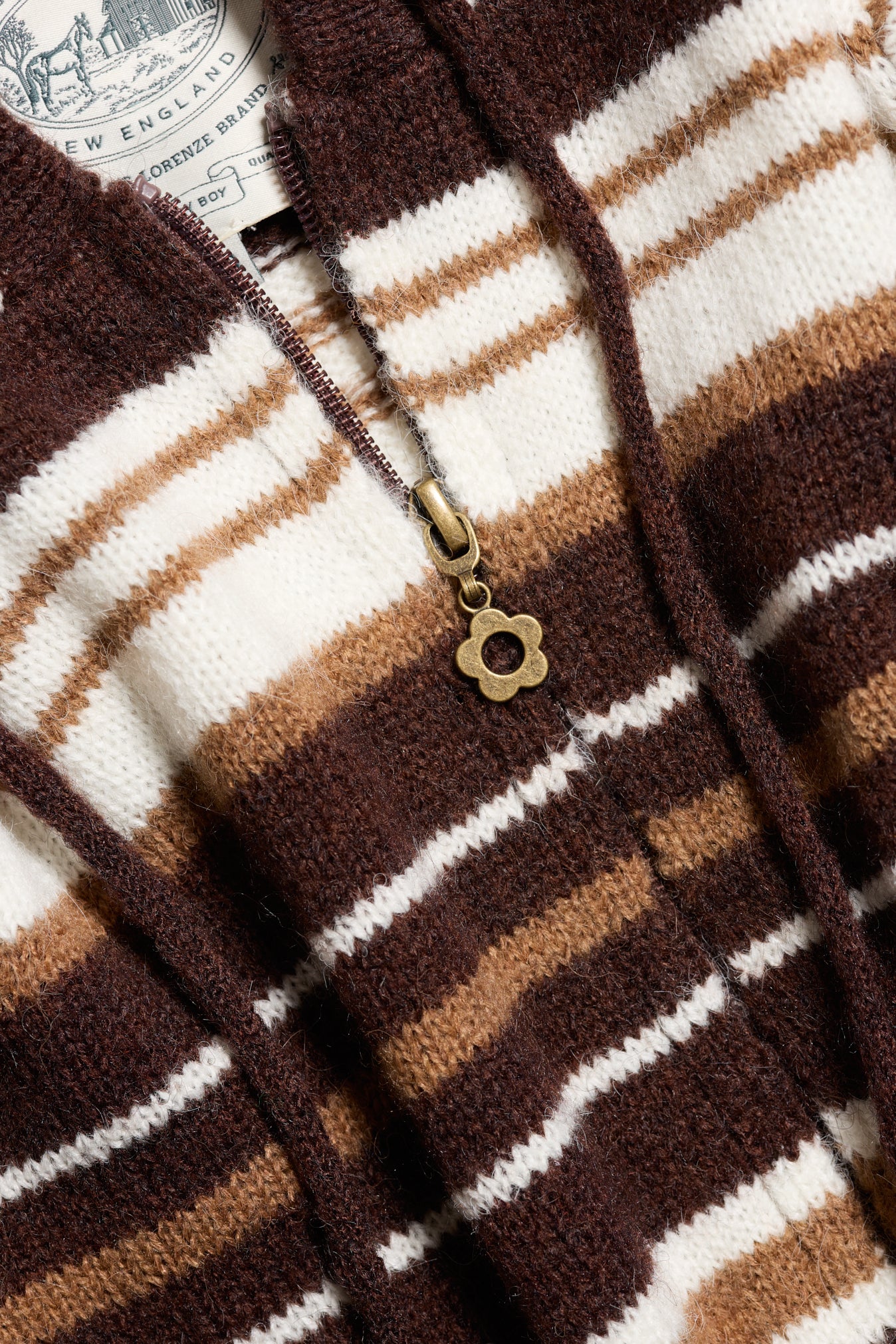 Surfside Striped Knit Zip Up - Sand Dune - Image 7