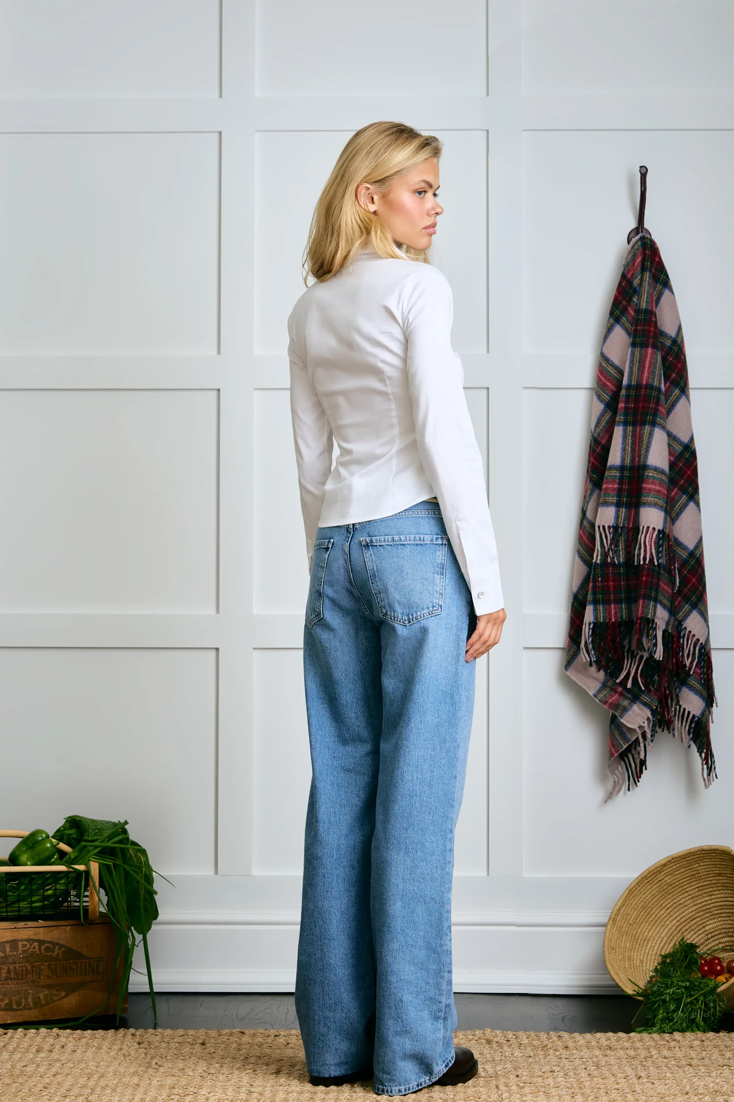 Tailored Pearl Snap Top - Goose - Image 3