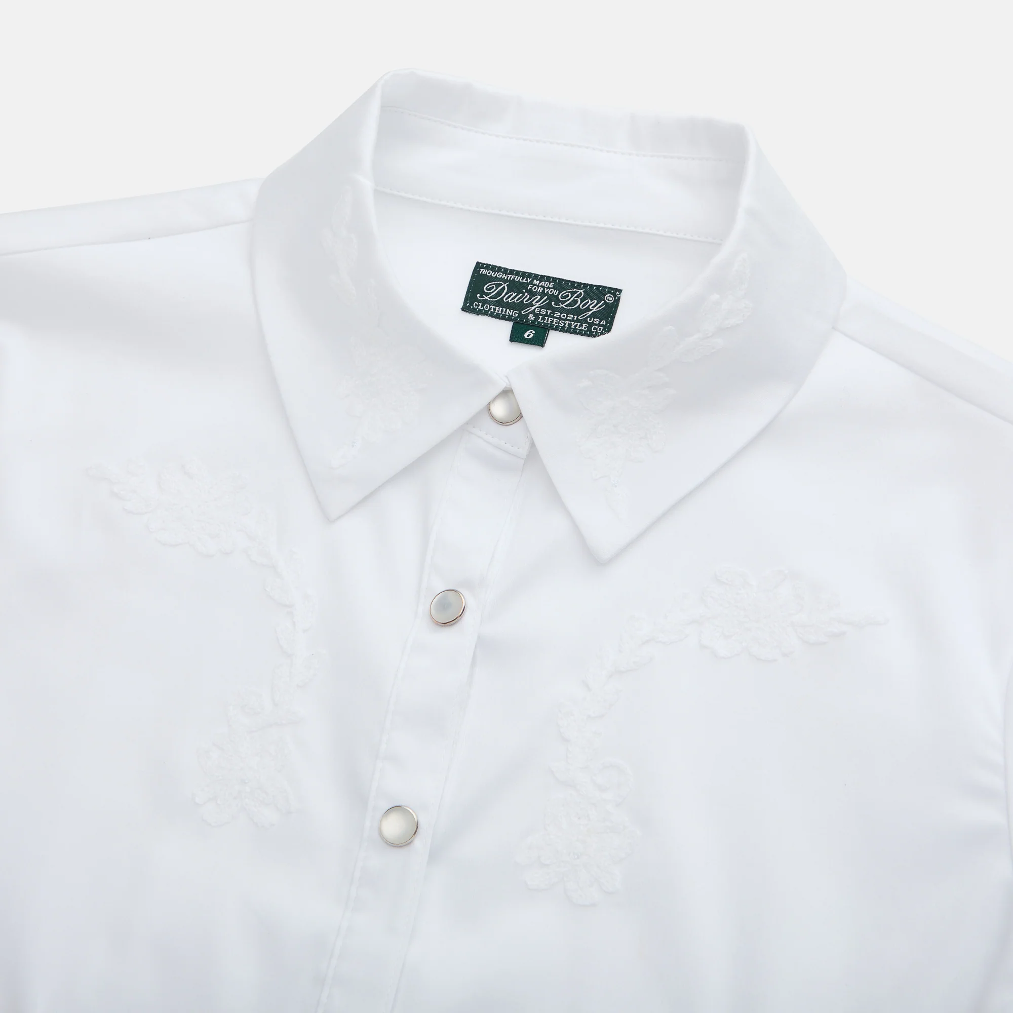 Tailored Pearl Snap Top - Goose - Image 4
