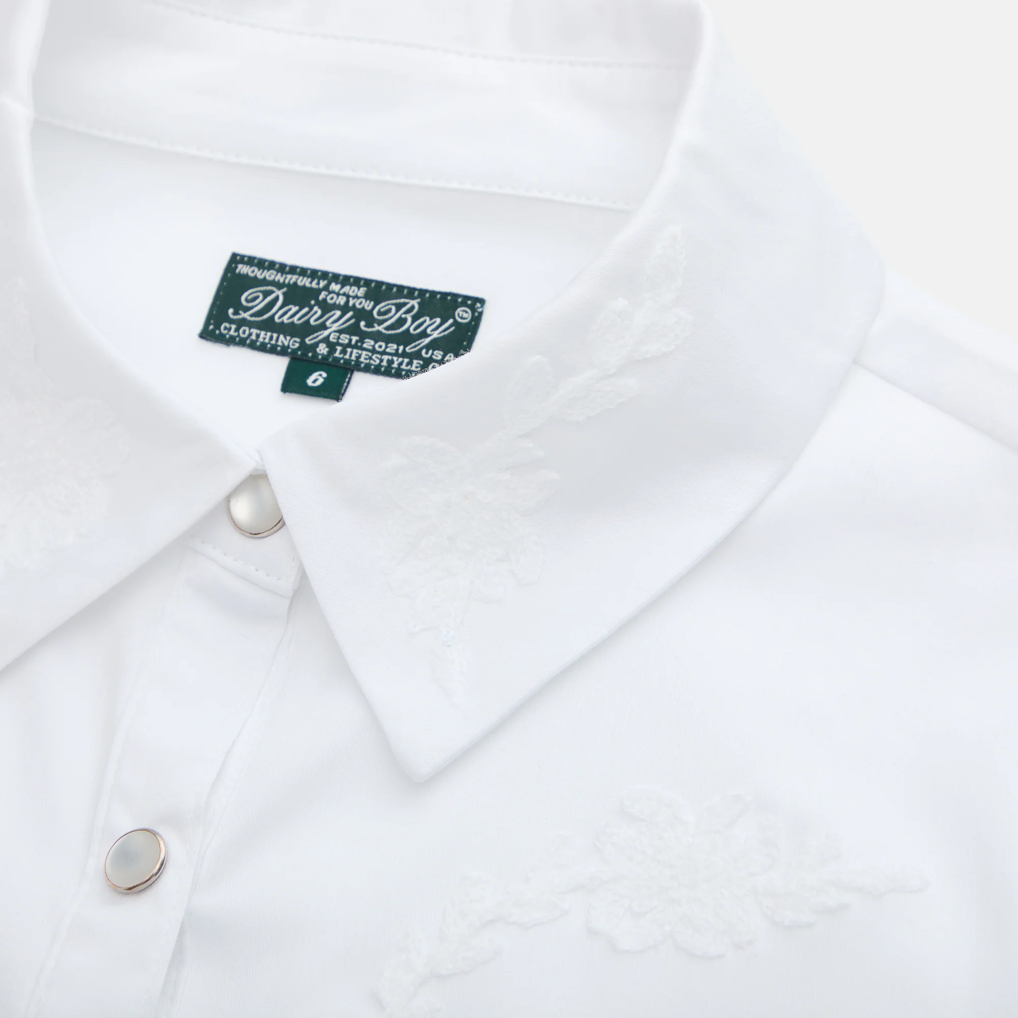Tailored Pearl Snap Top - Goose - Image 5