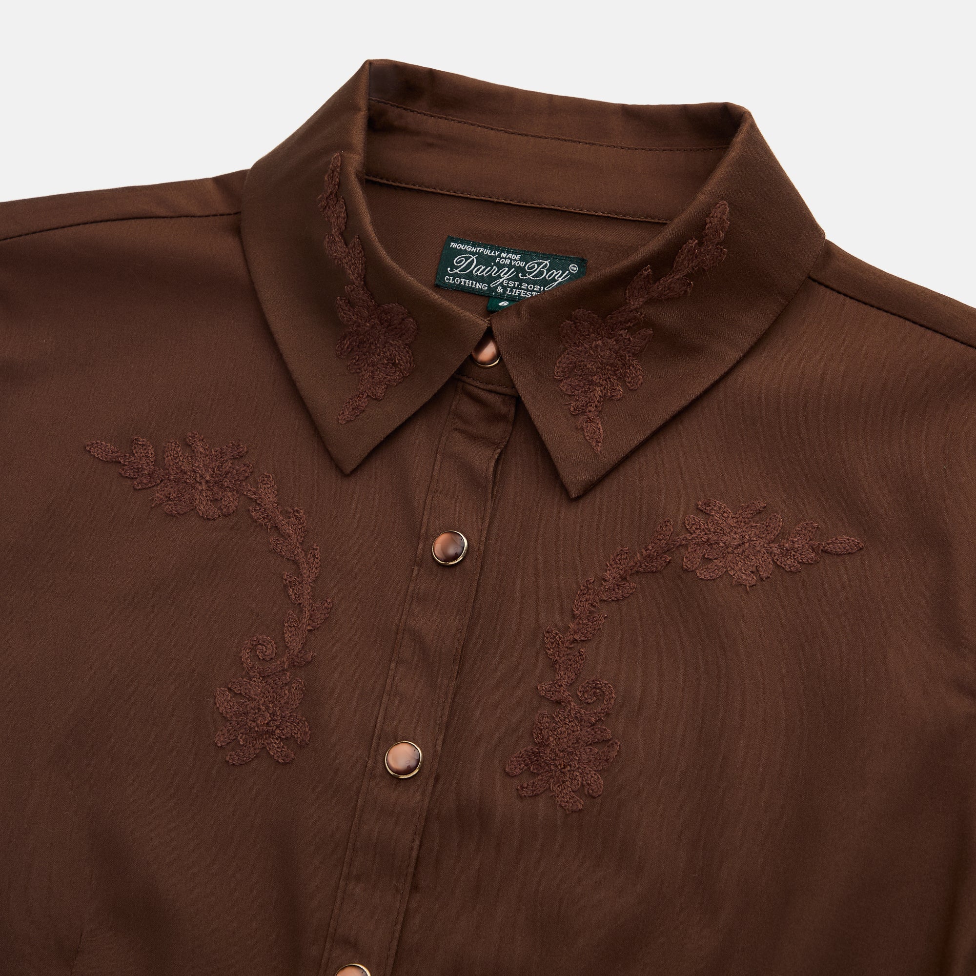 Tailored Pearl Snap Top - Tuscan - Image 4
