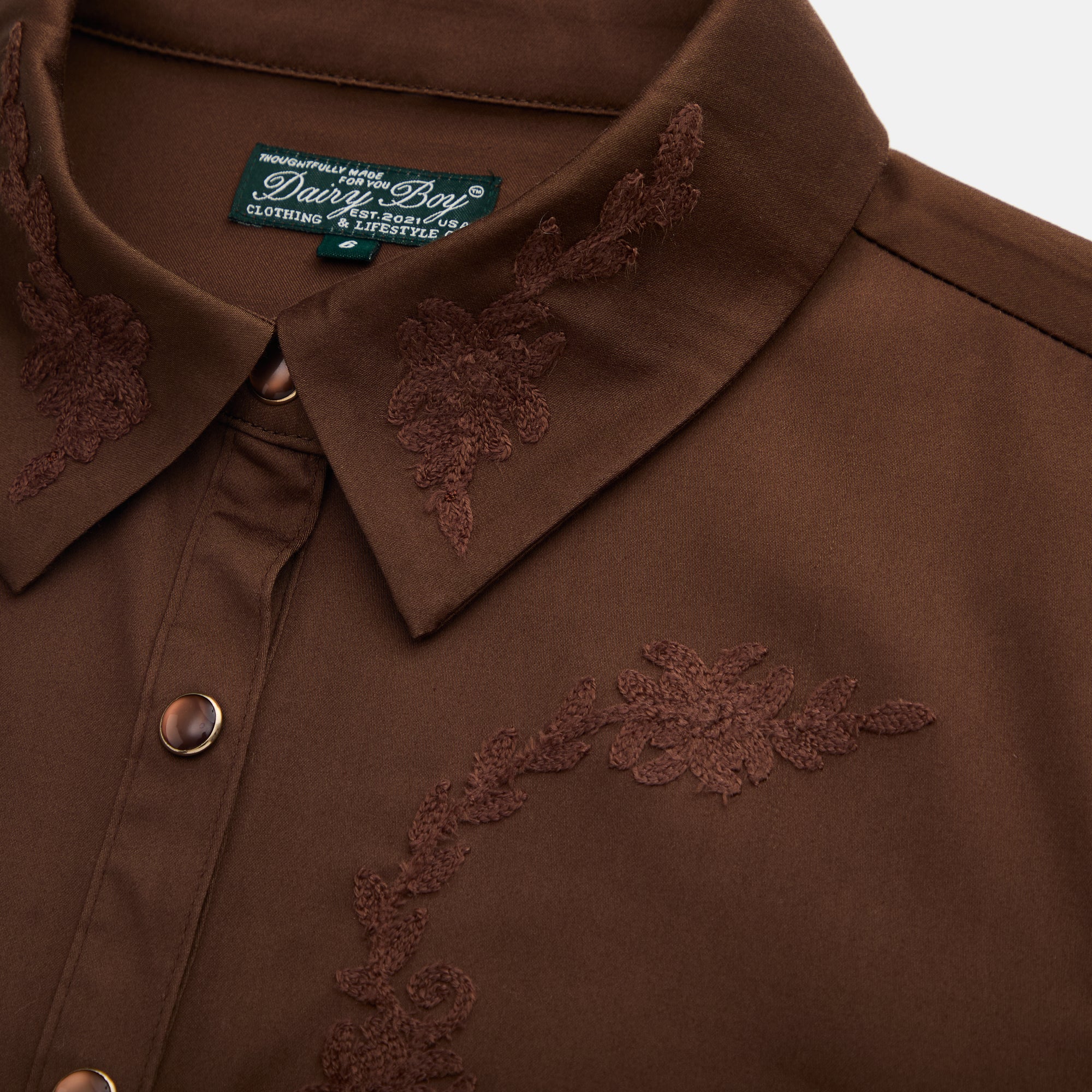 Tailored Pearl Snap Top - Tuscan - Image 5