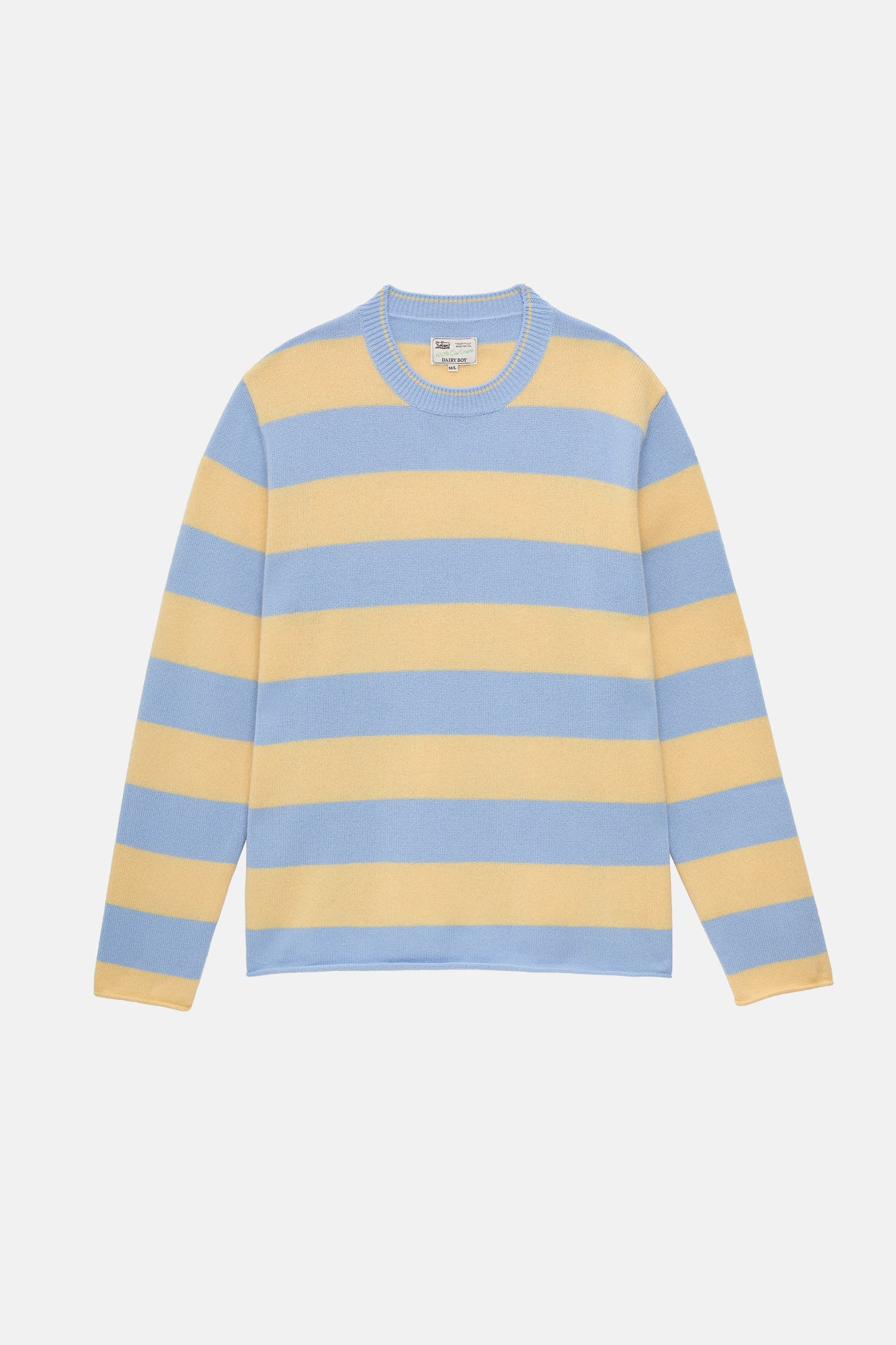 The Cashmere Pullover - Bluebird Stripe - Image 3