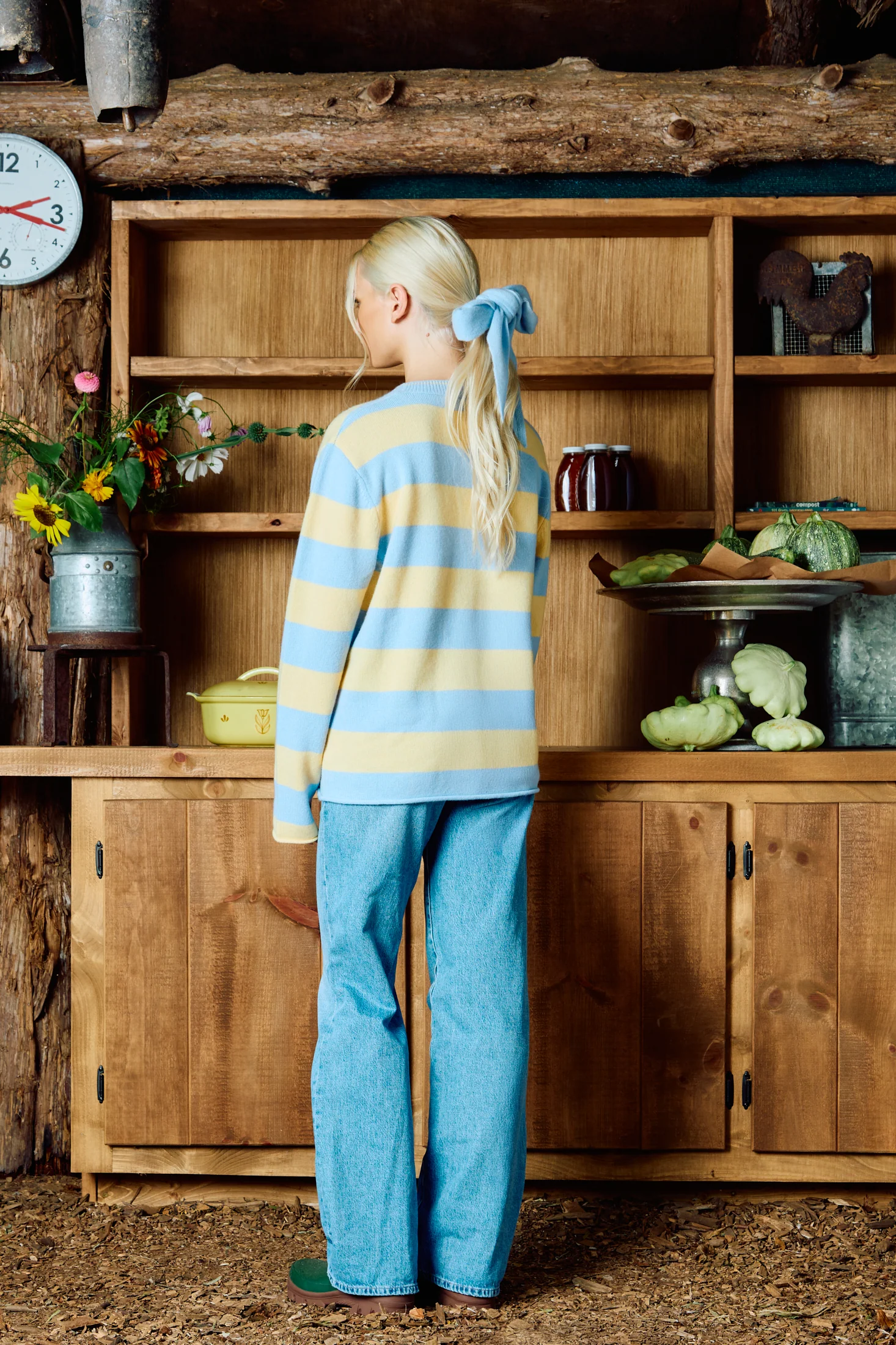 The Cashmere Pullover - Bluebird Stripe - Image 5